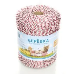 Веревка для электропастуха 6-ти жильная 6х0.16 / 70 кг / 5,5 Ом / 1000 м
